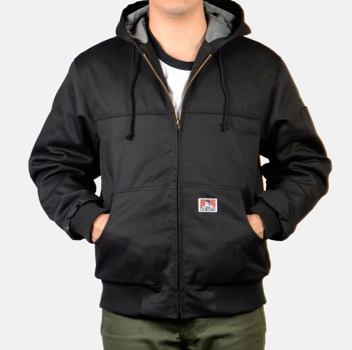 Ben Davis Canvas Hooded Jacket, Zipper Front