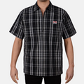 Ben Davis Short Sleeve Plaid 1/2 Zip Shirt