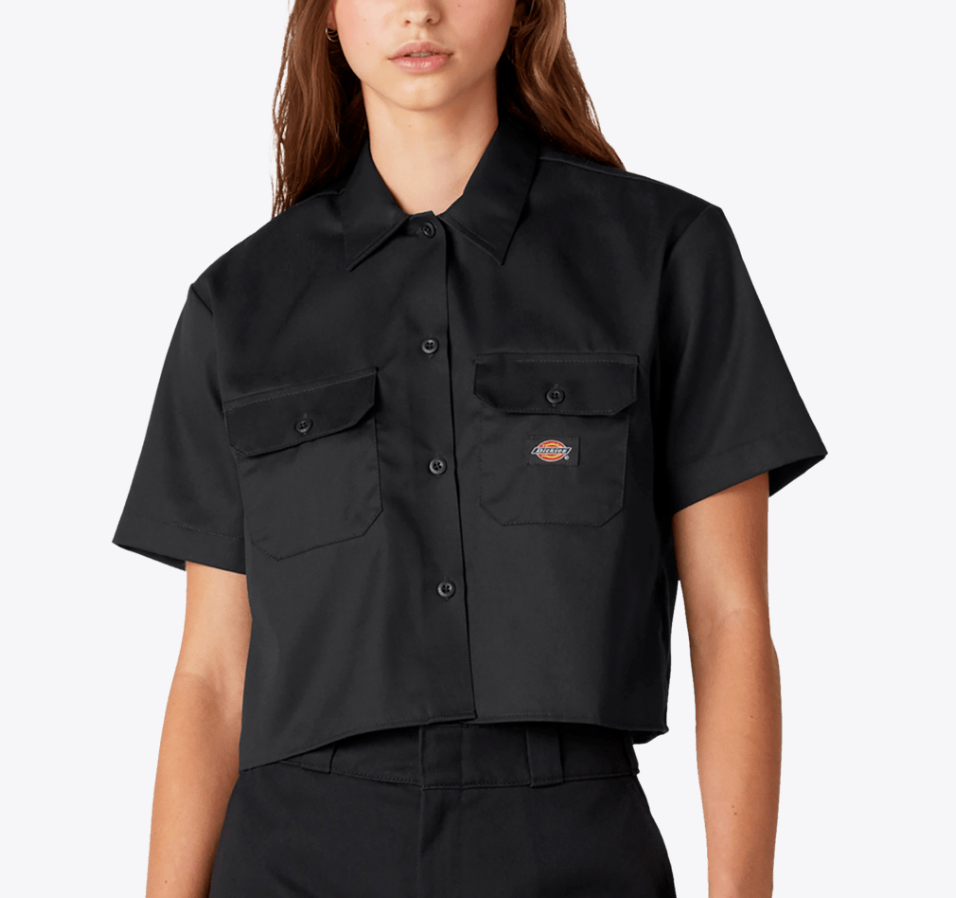 Dickies Women's Short Sleeve Crop Work Shirt