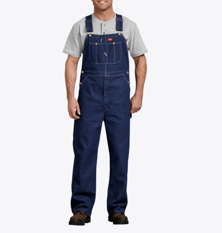 Dickies Men's Duck & Rinsed Denim Bib Overall