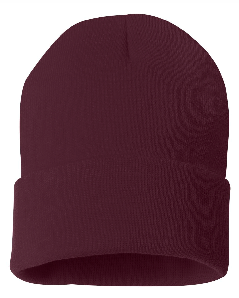 12" Solid Color Cuffed Beanie Sportsman