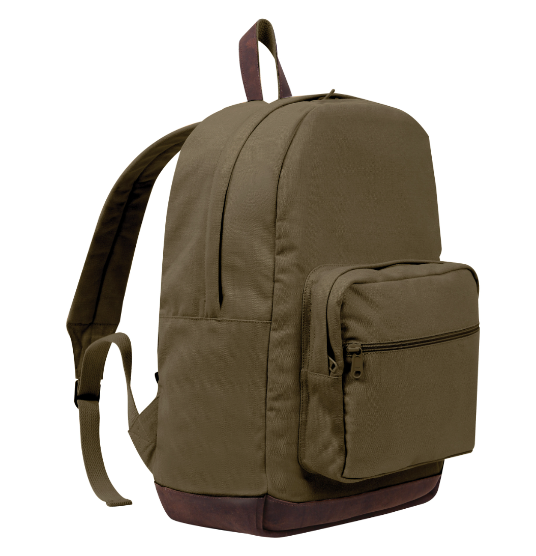 Rothco Vintage Canvas Leather Bottom Backpack