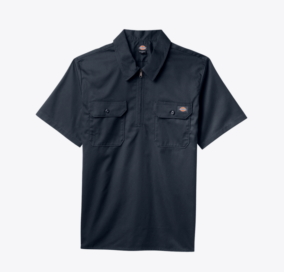 Dickies Men's 1/4 Zip Work Shirt