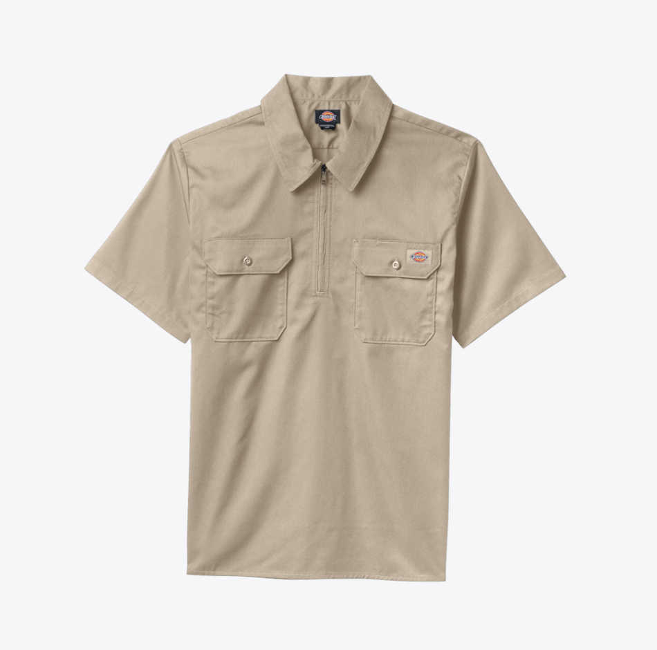 Dickies Men's 1/4 Zip Work Shirt