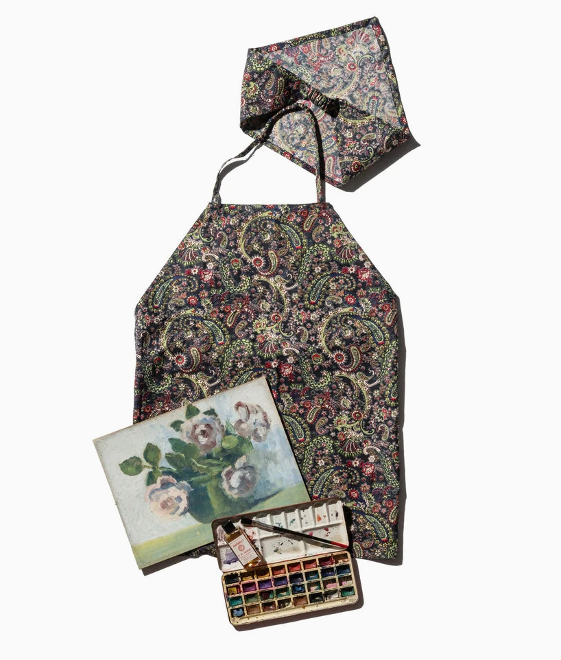 Puebco Handprinted Paisley Adult Apron