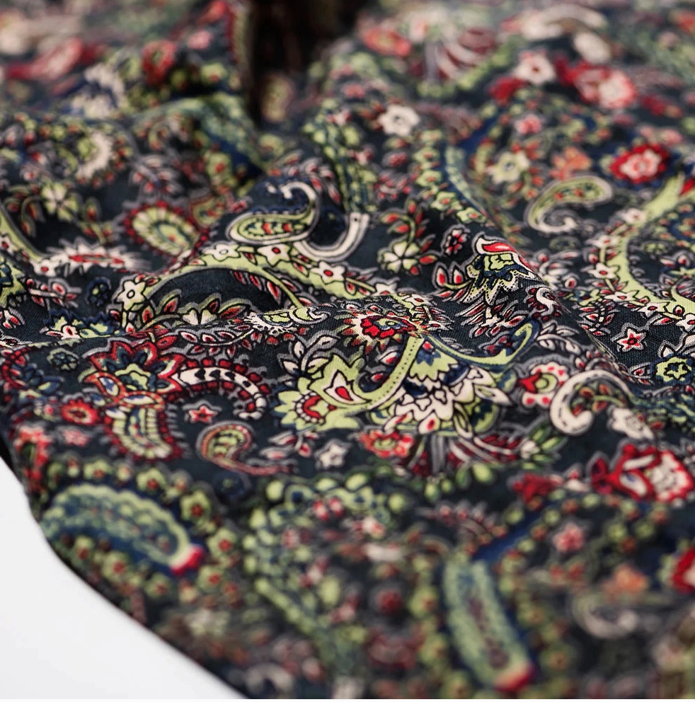 Puebco Handprinted Paisley Adult Apron