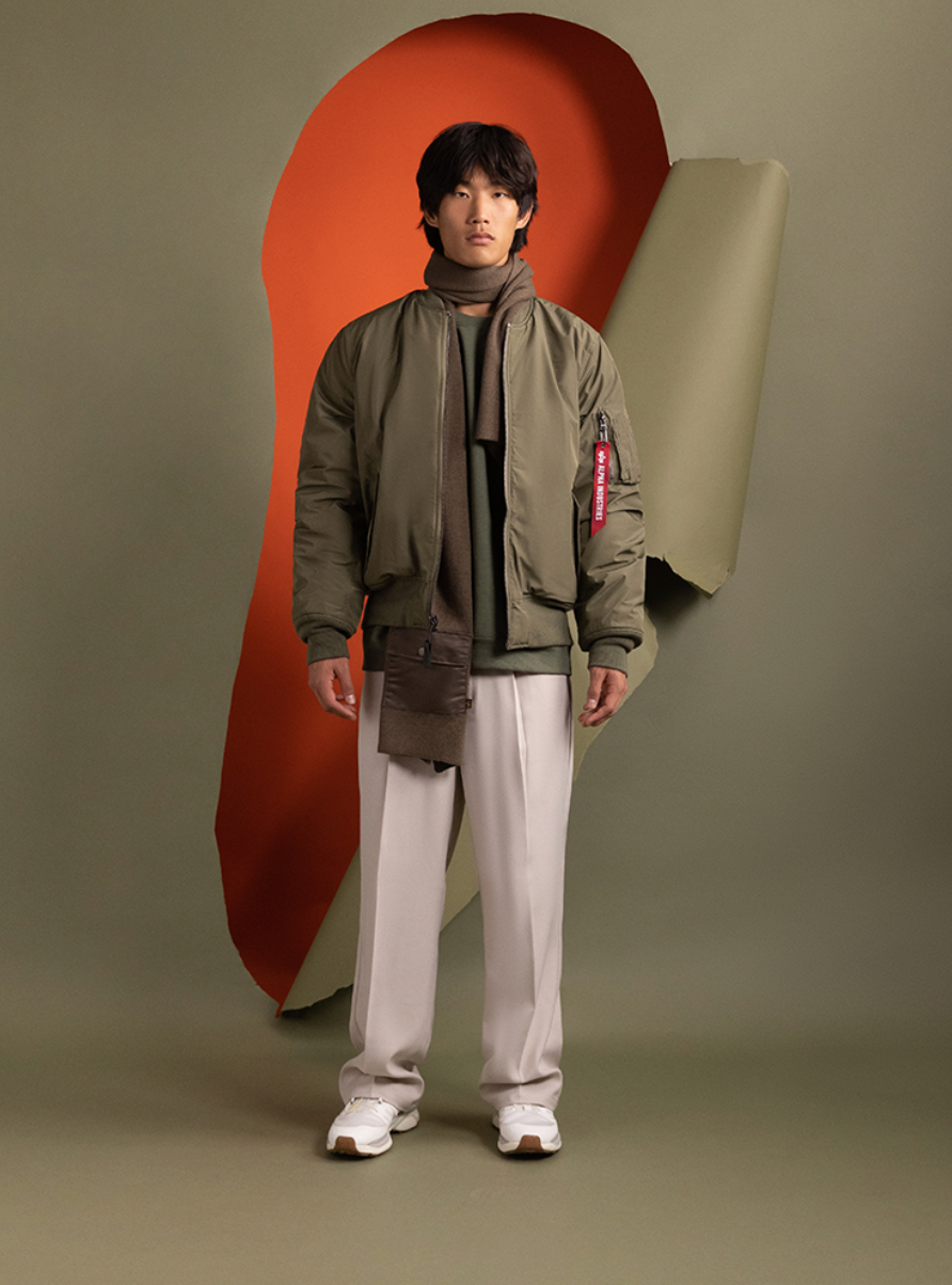 Alpha Reversible Onion Quilted MA-1 Flight Jacket