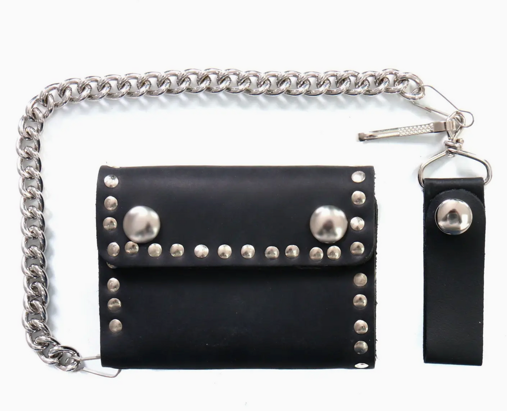 Hot Leather Studded Wallet
