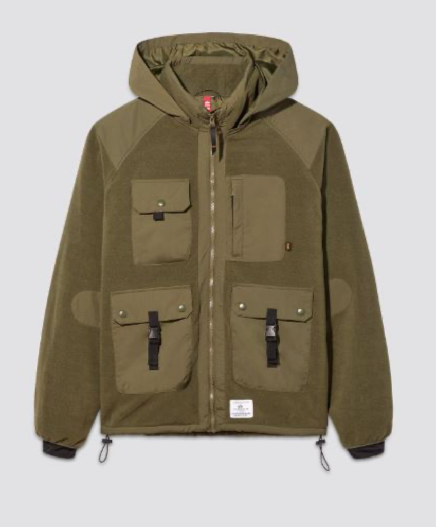 Alpha Mixed Media Fleece Full Zip Hoodie