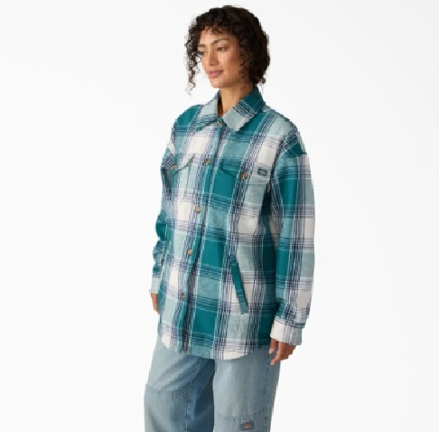 Dickies Women's Flannel Plaid Shacket