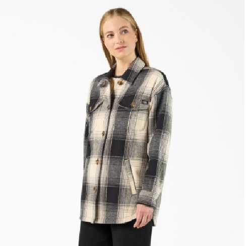 Dickies Women's Flannel Plaid Shacket
